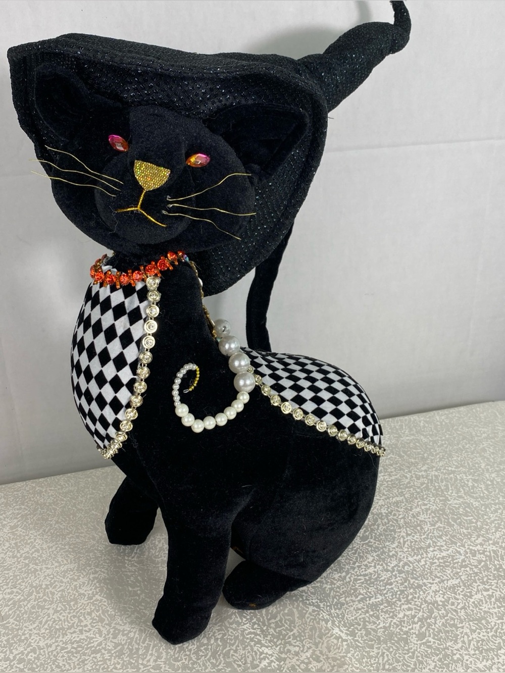 Mark Robert’s  Black Cat Jeweled Halloween Limited Edition Beautiful Collectible